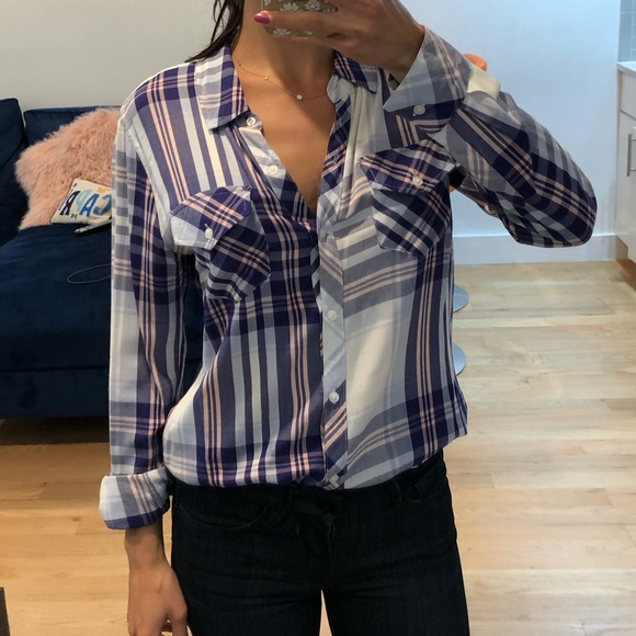 Lightweight plaid button up shirt - rails - Picture 3 of 6